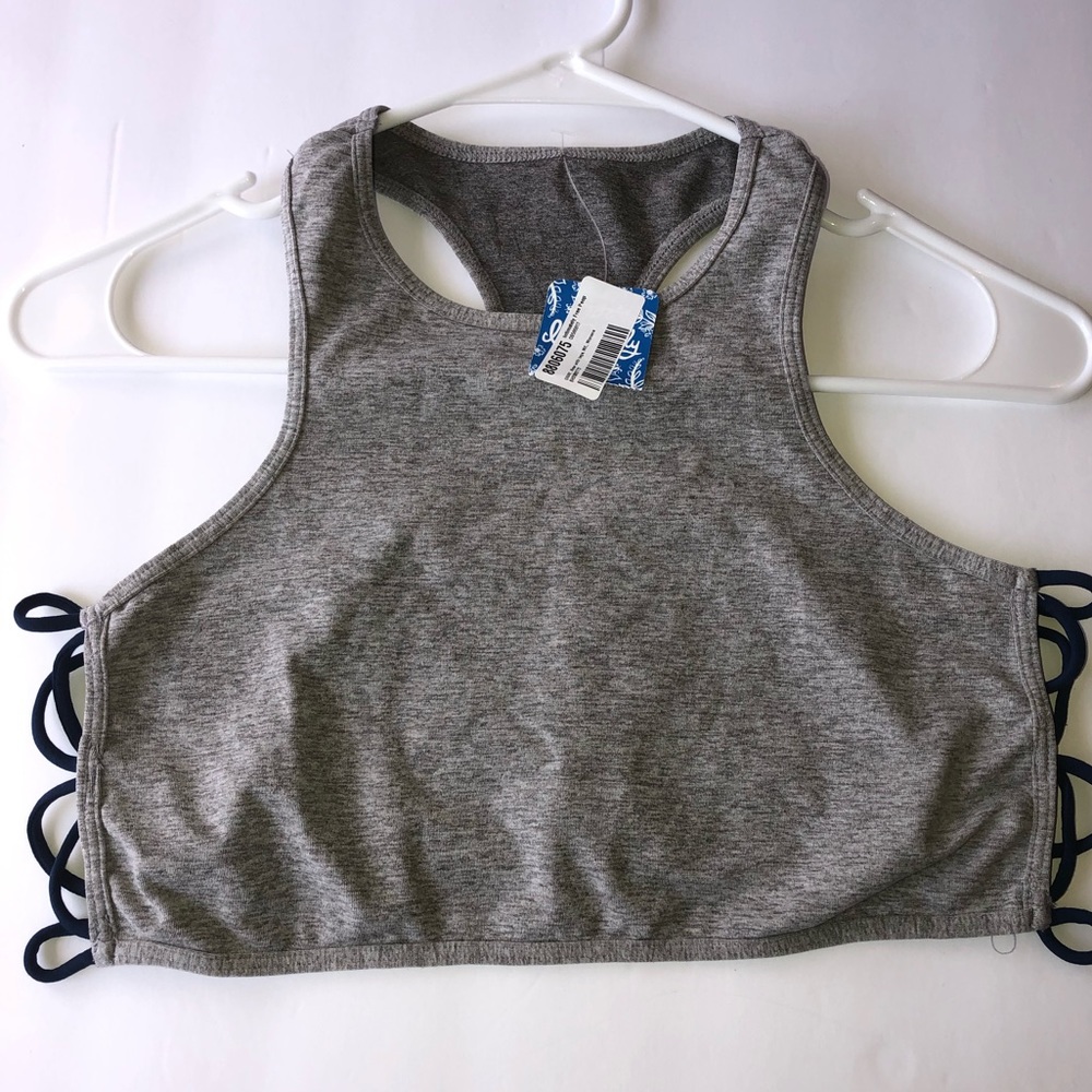 Free People Racer Back Bra M/L Gray Bralette
